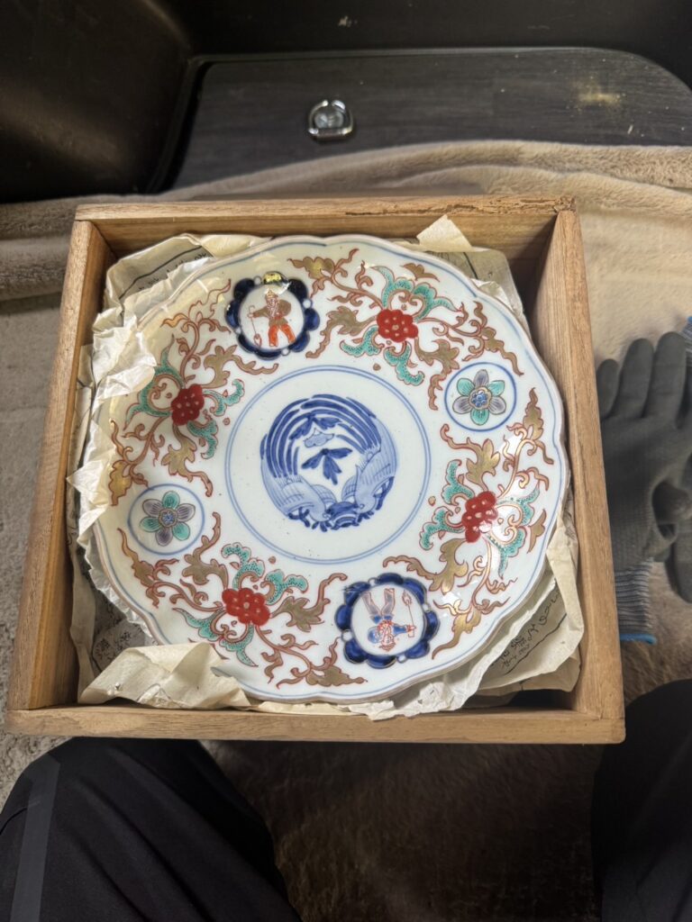 古伊万里染錦七寸皿